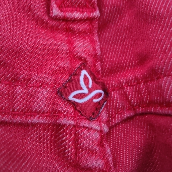 PrAna Kara Organic Cotton Jeans Straight Leg Faded Red Women's Pants Size 6 / 28 - Picture 13 of 14